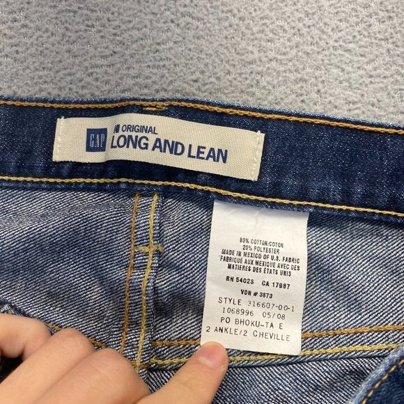 Gap Jeans Womens 2 Boot Cut Long‎ Lean Mid Rise Dark Wash Denim Stretch 30x29 - Picture 3 of 9